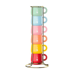 Bialetti Pfruit008 Set of 6 Stackable Coffee Cups |  BIAPFRUIT008