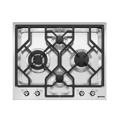 SMEG Gas Hob 60cm 4 Burners Safety Stainless Steel | PGF64-4