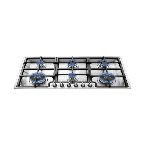 SMEG Gas Hob 90cm 6 Burners Safety Stainless Steel | PGF962