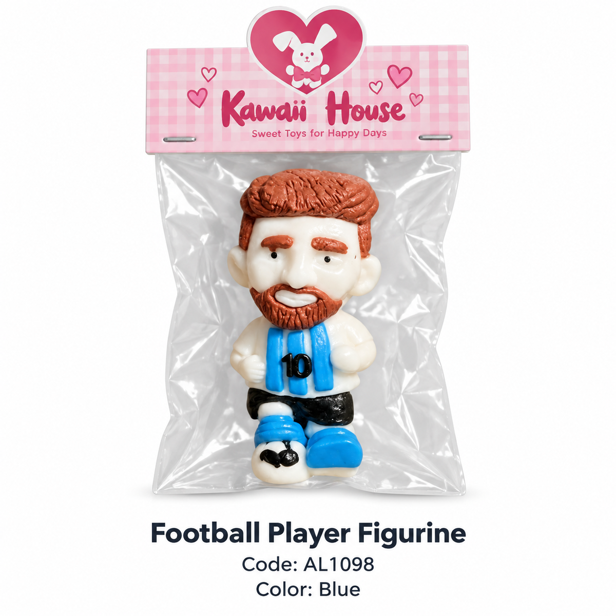 Football Player Number 10 Character Figurine Set - 3 Designs | AL1098