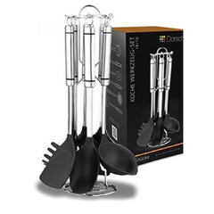 Dorsch Non-Metal Kitchen Tools Set Stand 7 Pcs | DH-05730
