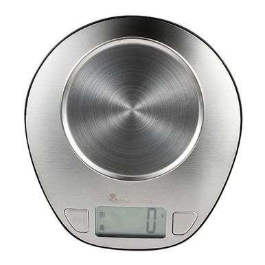 MasterPro Kitchen Scale 0-5KG 1.8L, Stainless Steel, Silver | BGMP-5651