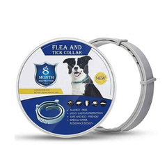 Anti-Fleas & Tick Collar - Large Size (Dogs) - Grey - 8 Months Protection | FTC-LG-GRY