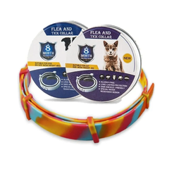 Anti-Fleas & Tick Collar - Large Size (Dogs) - Multi-Color - 8 Months Protection | FTC-LG-MULTI
