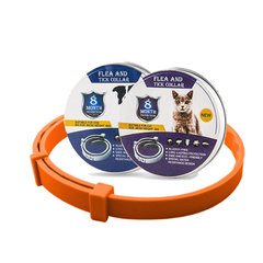 Anti-Fleas & Tick Collar - Large Size (Dogs) - Orange - 8 Months Protection | FTC-LG-ORG