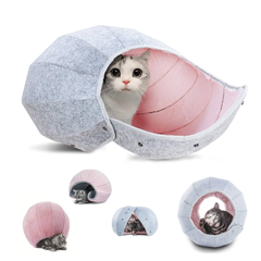 Cat Foldable Bed - Multi-Shape Felt Cat House with Cushion | CFB-001