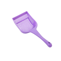 Cat Litter Shovel - Durable Plastic Scoop with Handle for Easy Cleaning - Purple