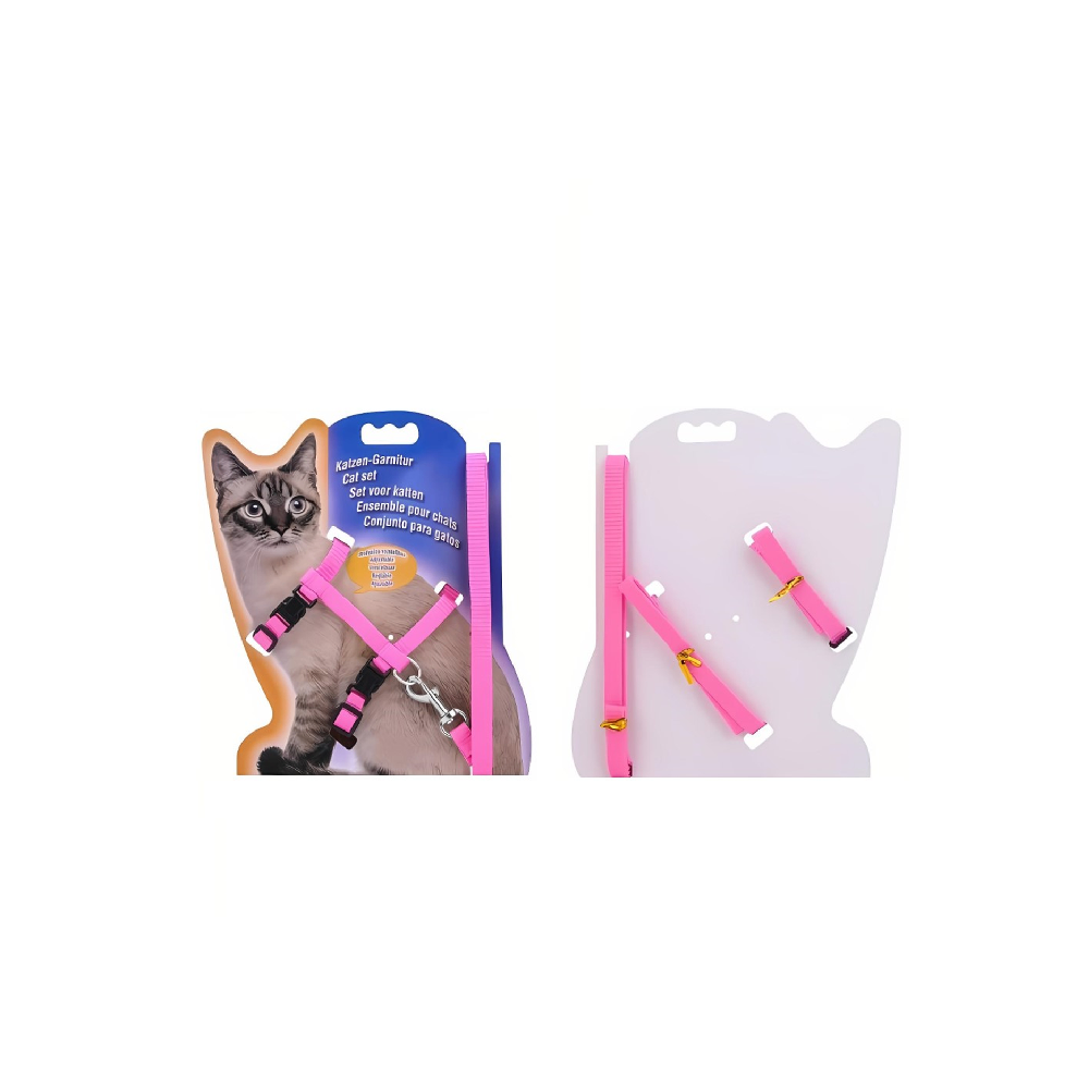 Göksum Petshop Cat Leash & Harness - Pink | PET-CL-PNK01
