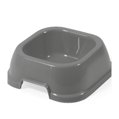 Kitten Feeding Bowl - Plastic Food & Water Dish for Cats - Grey