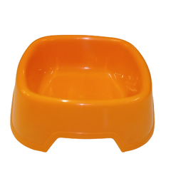 Kitten Feeding Bowl - Plastic Food & Water Dish for Cats - Orange