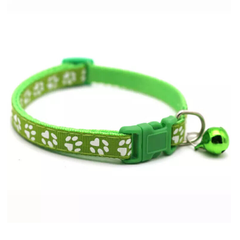 Sunro Pet Collar with Bell - Adjustable Safety Cat & Small Dog Collar, Green (1 Piece)