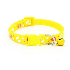 Sunro Pet Collar with Bell - Adjustable Safety Cat & Small Dog Collar, Yellow (1 Piece)