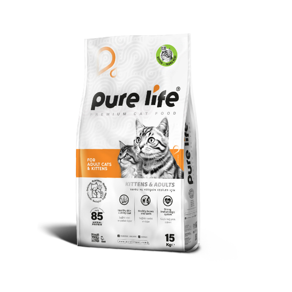 Pure Life Dry Cat Food Adult Chicken - 15kg | 3269876630101