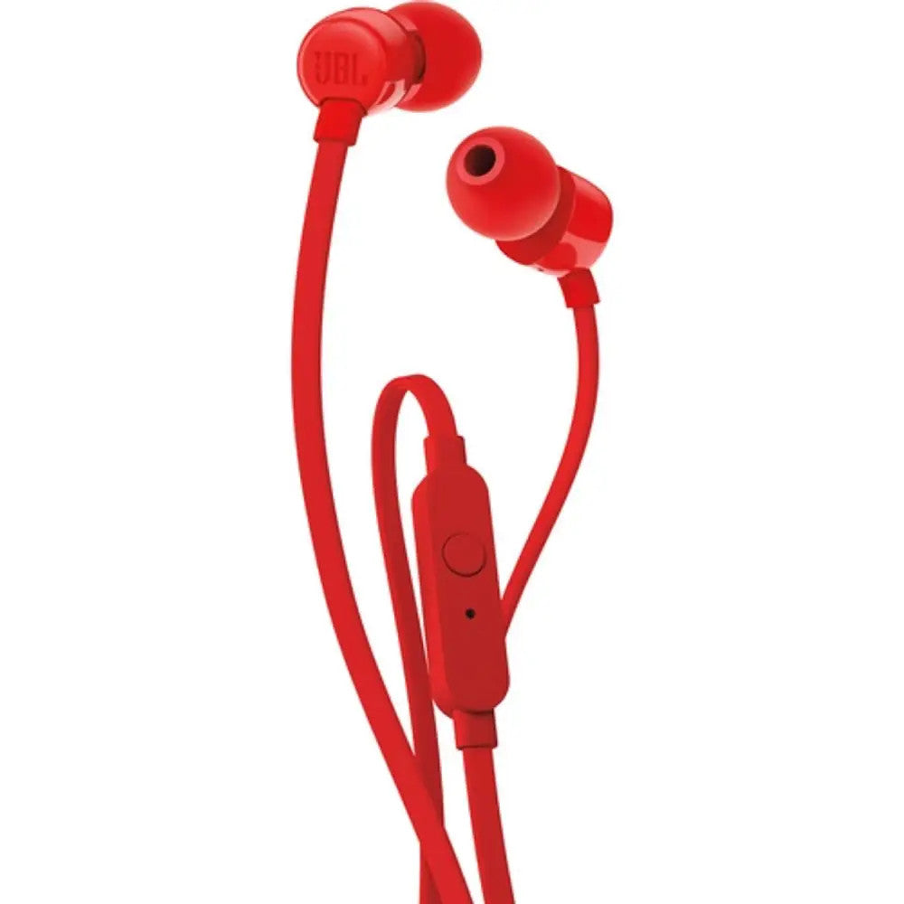 JBL Tune 110 In-Ear Headphone with One-Button Remote - Red | JBLT110RED