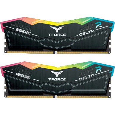 TEAMGROUP T-Force Delta RGB DDR5 Ram Kit 32GB (2x16GB) 6000MHz PC5-48000 CL30 Desktop Memory Module Ram  Chipset XMP 3.0 & AMD EXPO Ready , Black | FF4D532G6000HC30DC01