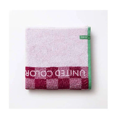 Benetton Home, Kids Beach Towel 70x140cm 450Gsm 100% Cotton Squares Pink Kids Be |  BE-0826-PK