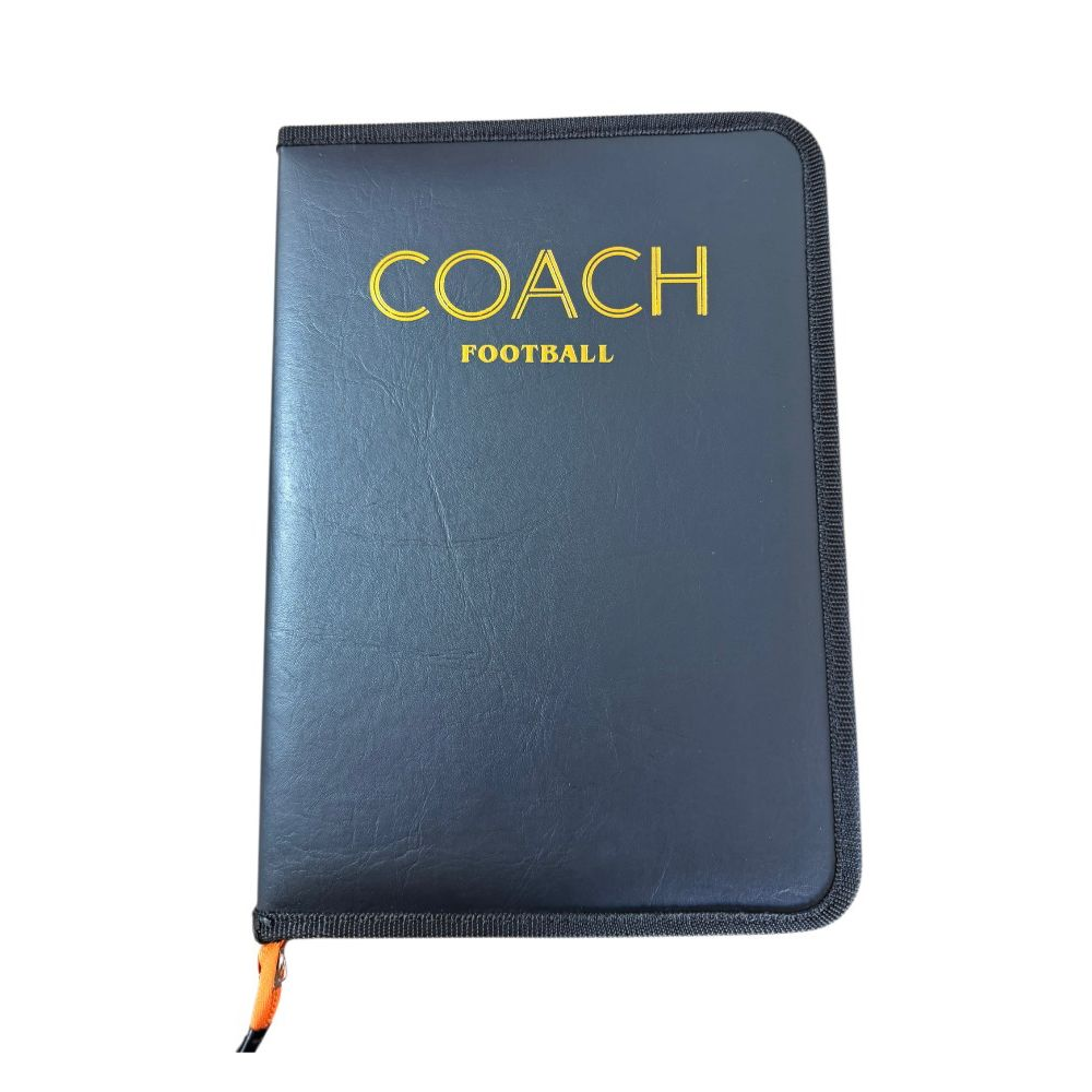 Football Coaching Board Clipboard External Leather Design with Zipper