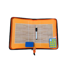 Volleyball Coaching Board Clipboard External Leather Design with Zipper