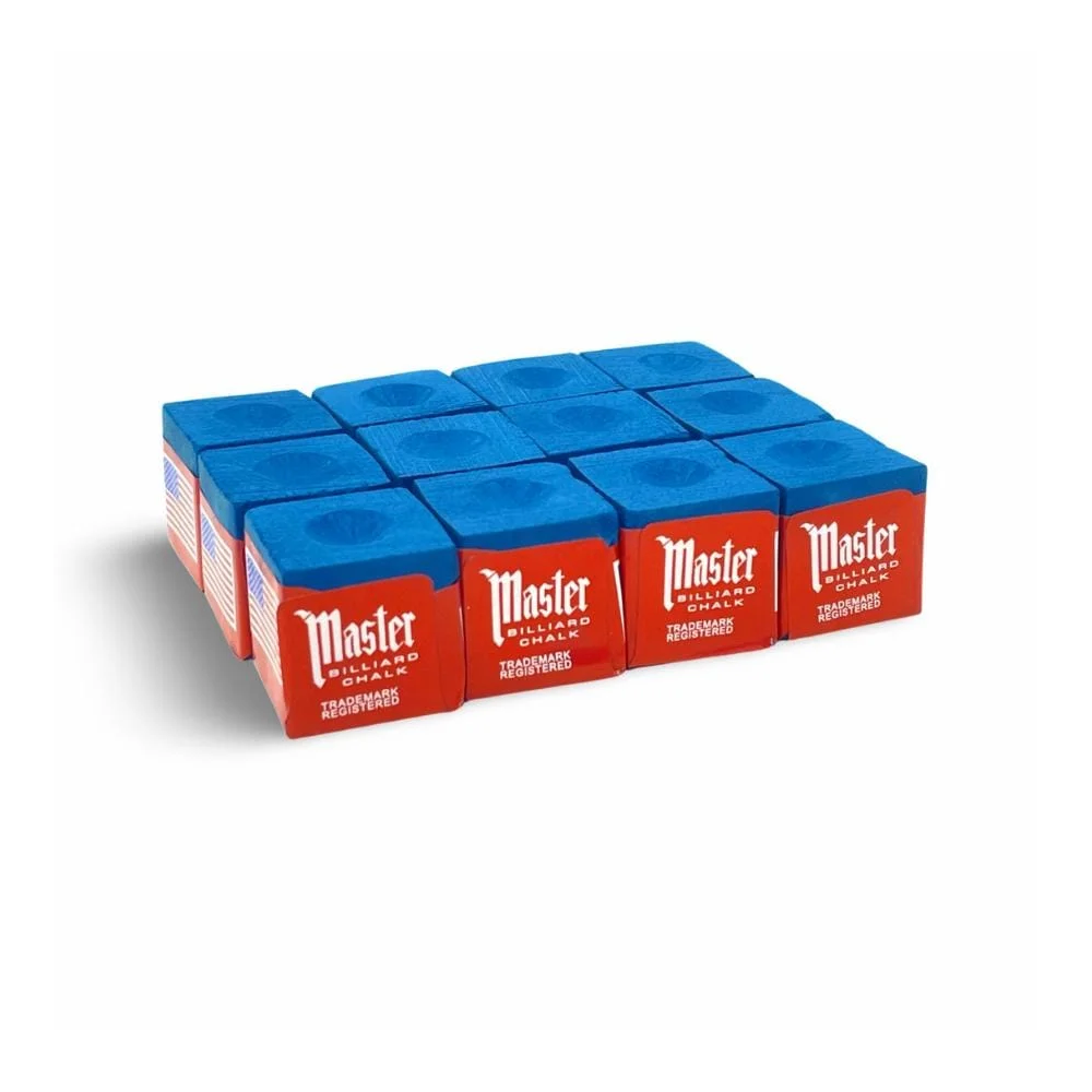 Master Billiard-Pool Cue Chalk-12 Cubes