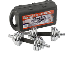 York Fitness 15 kg Chrome Dumbbell Set