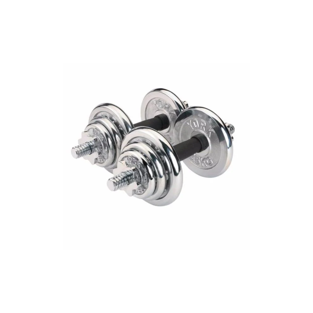 York Fitness 20 kg Chrome Dumbbell Set