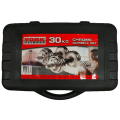 York Fitness 30 KG Chrome Dumbbell Set