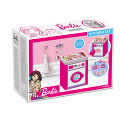 Barbie Kitchen & Washing Machine Playset - Pink Pretend Laundry & Cooking Set | 1611