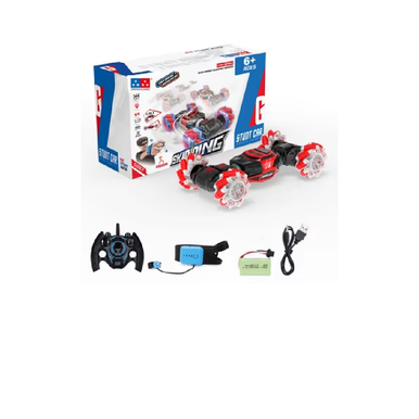 Twisting 4×4 Stunt RC Car - 1:14 Deformation Remote Control Car with Lights & Watch Control - Red | DH666-70