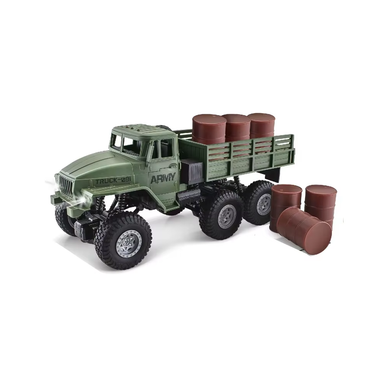 RC Military Cargo Truck 6x6 1:16 Off-Road Army Vehicle with Accessories | HT027