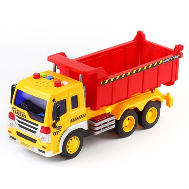 RC Construction Dump Truck 1:18 with Sound & Music - Red | 528-3 / 525-3