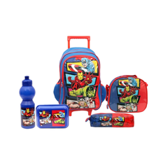 Kids Trolley School Backpack Set – Avengers Superheroes Design (5-Piece Set) | 500048