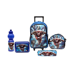 Kids Trolley School Backpack Set – Avengers Iron Man Design (5-Piece Set) | 500049
