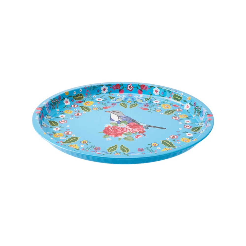 Karaca Flores 35cm Blue Tray | 153.03.06.9202