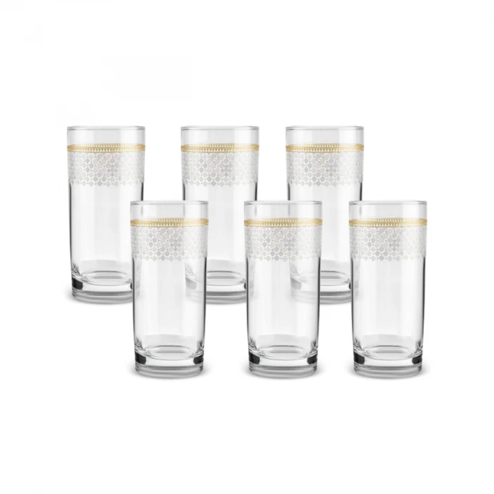 Karaca Block 6-Pack Soft Drink Glass Set | 153.09.01.8426
