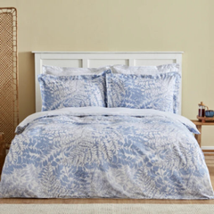 Karaca Home Hayley 100% Cotton Blue Double Duvet Cover Set | 200.22.12.0045