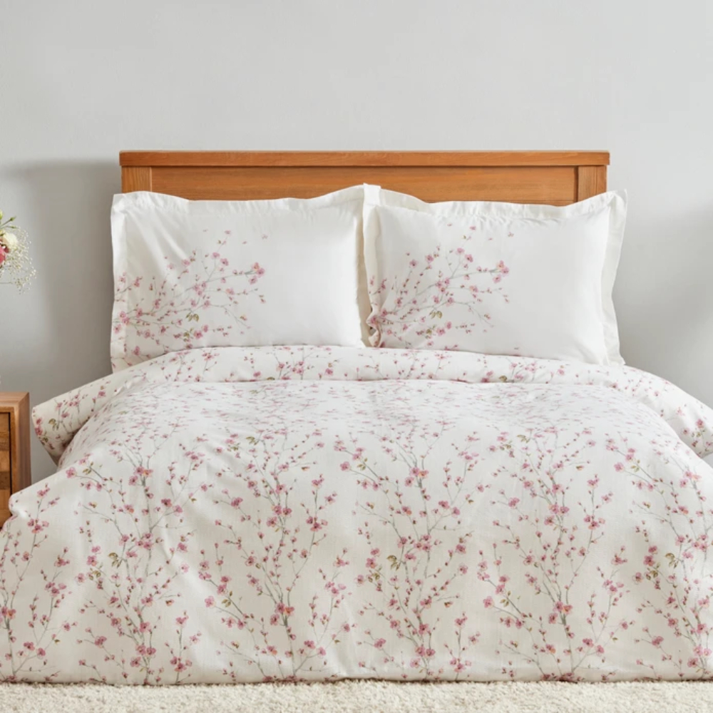 Karaca Home Annata 100% Cotton Salmon Double Duvet Cover Set | 200.20.01.0472