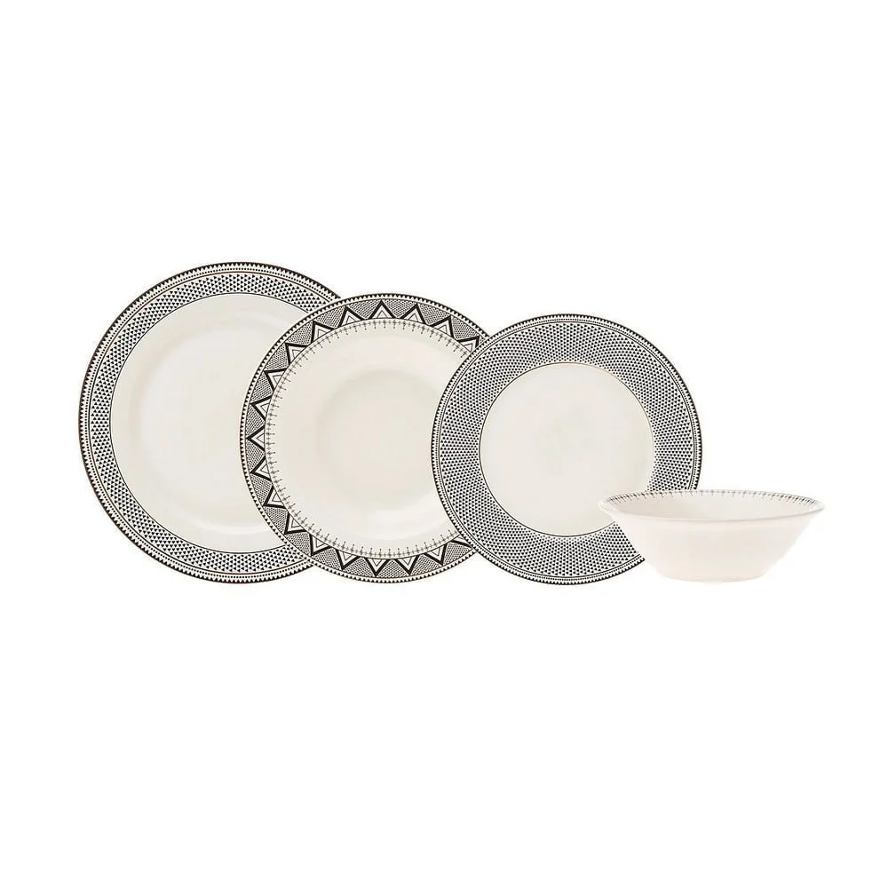 Karaca Elegance Bone Globe 24-Piece Dinner Set for 6 People | 153.03.06.9372