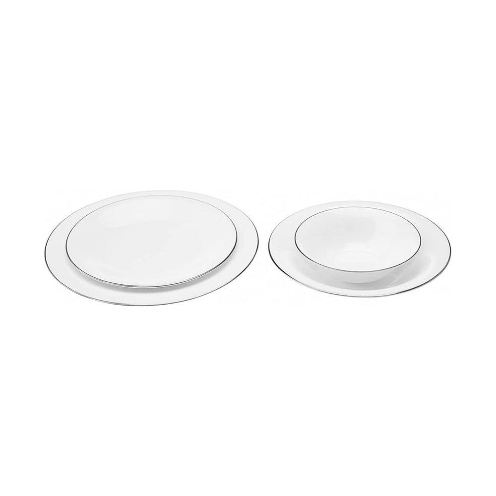 Karaca Fine Pearl Diana Platinum 24-Piece Dinner Set for 6 People | 153.03.06.5019