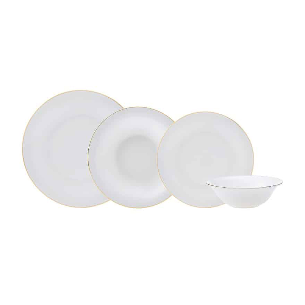 Karaca Fine Pearl Diana Gold 24-Piece Dinner Set for 6 People | 153.03.06.5020