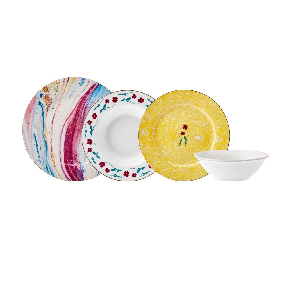 Karaca Ebru 24-Piece Porcelain Dinner Set for 6 People | 153.03.06.9936