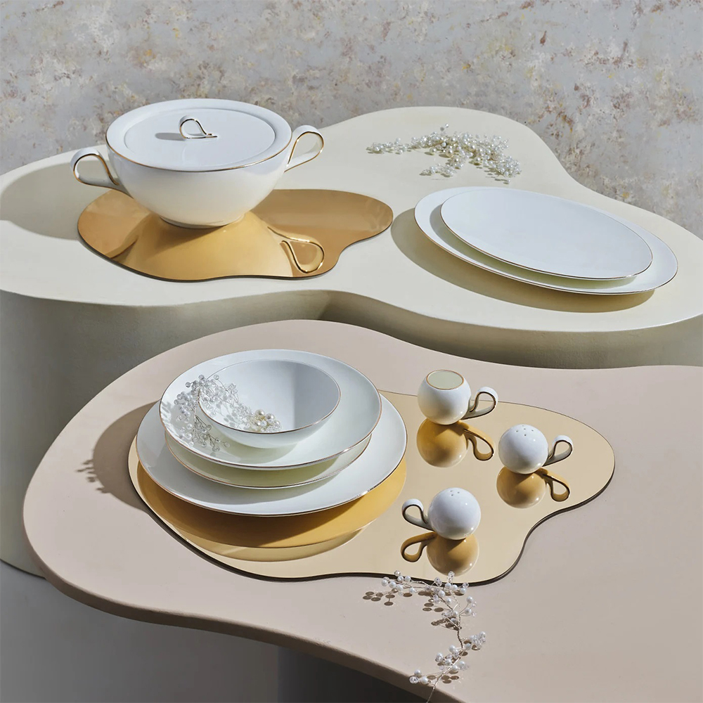 Karaca Fine Pearl Chanak Gold Table Service for 12 People | 153.03.08.0185