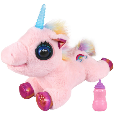 LED Unicorn Plush Toy with Bottle – Pink | BL-274