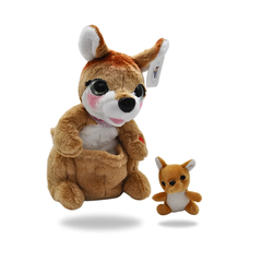 Kangaroo Plush Toy with Baby – Brown | AL-BL324