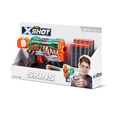ZURU XShot Skins Beast Mode Dart Blaster – 8 Darts | 36515