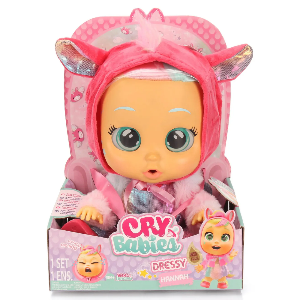 Cry Babies Dressy Hannah Interactive Doll | 88436IM