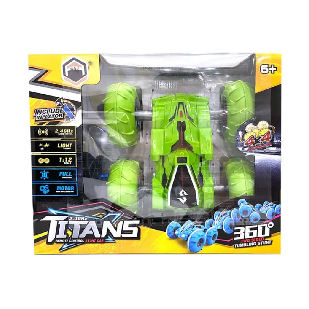 Titans 360° Remote Control Stunt Car with Inflatable Wheels | F01