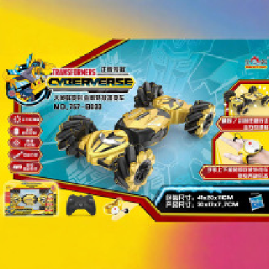 سيارة ريموت كنترول للتحكم عن بعد Transformers Cyberverse RC Stunt Car - 4WD | 757-B033