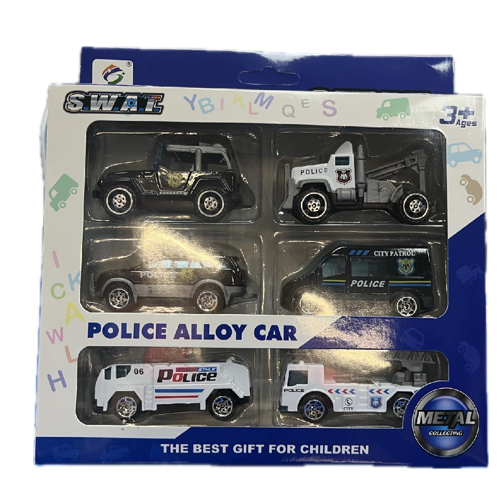 Police Alloy Car Set – Die-Cast Law Enforcement Vehicles (4 PCS) | 8526C