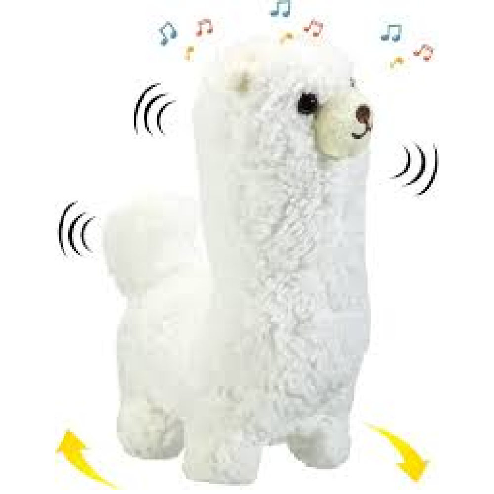 Baby Kiddo Pets Musical Plush Toy – Walking Llama (White) | 7622-20