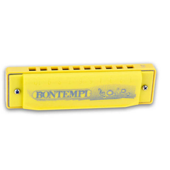 Bontempi Plastic Harmonica 10 Notes – Assorted Colors (Yellow) | 301010